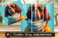 Cool Dog With Sunglasses And Scarf Tumbler Product Image 1