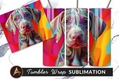 Colorful Dog Portrait Unique Art Tumbler Png Product Image 1