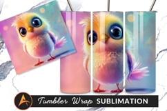 Cute Little Colorful Bird Standing Tumbler Product Image 1