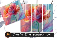 Colorful Abstract Rose Illustration For Tumbler Png Designs Product Image 1