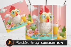 Cartoon Chicken Wearing Glasses With Orange Juice Tumbler Product Image 1