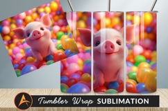 Adorable Piglet In Colorful Ball Pit Tumbler Png Product Image 1