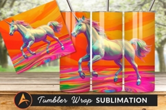 Colorful Unicorn Digital Art Tumbler Png Design Product Image 1
