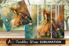 Digital Painting Of Fairy Girl Among Butterflies Tumbler Product Image 1
