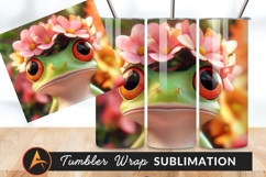 Frog With Flower Crown Tumbler Png Product Image 1