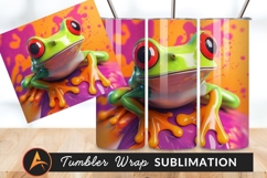 Cartoon Frog With Orange Toes Tumbler Png Product Image 1