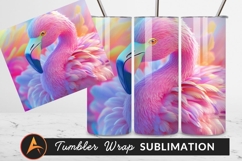 Pastel Flamingo Portrait Tumbler Png Graphic Product Image 1