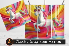 Cool Unicorn With Rainbow Hair Tumbler Png Product Image 1