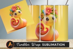 Cute Cartoon Character With Flower Crown Tumbler Png Product Image 1