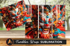 Chinese Mask Intricate Details Tumbler Png Design Product Image 1