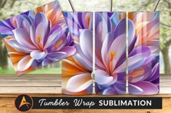 Abstract Floral Flower Background Tumbler Png Design Product Image 1