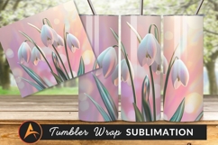 Delicate Snowdrop Flowers On Pastel Dreamy Background Product Image 1
