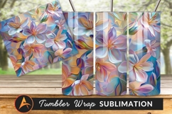 Abstract Floral Art Oil Painting Style Tumbler Product Image 1