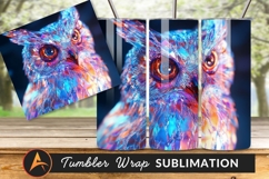Crystal Owl Tumbler Png Abstract Art Product Image 1