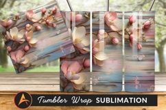 Delicate Magnolia Blossoms Tumbler Png Ready Art Product Image 1