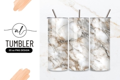 Elegant White Marble Texture With Brown Veins Tumbler Product Image 1