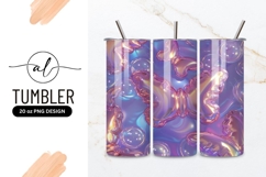 Iridescent Butterfly Balloons And Glass Spheres Tumbler Png Product Image 1