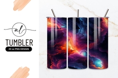 Colorful Nebula Cloud With Shining Stars Tumbler Product Image 1