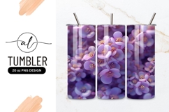 Soft Purple Flowers Background Tumbler Png Product Image 1