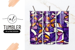 Purple Tones Stained Glass Effect Background Product Image 1