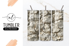 White Stone Wall Textured Background Tumbler Png Product Image 1