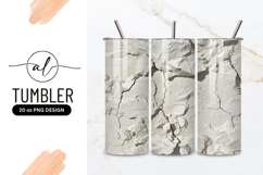 White Cracked Wall Texture Background Tumbler Png Product Image 1