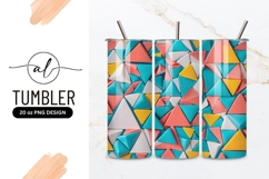 Colorful Triangle Mosaic Background Tumbler Png Product Image 1