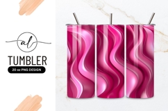 Shiny Pink Wave Abstract Tumbler Png Background Product Image 1