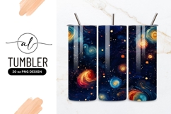 Swirling Galaxy Dreamlike Space Art Tumbler Png Product Image 1