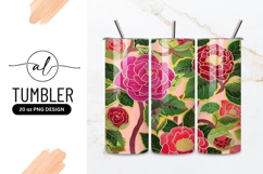 Floral Rose Seamless Pattern Decorative Tumbler Png Product Image 1