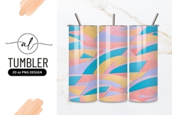 Pastel Geometric Shapes Pattern Tumbler Png Product Image 1