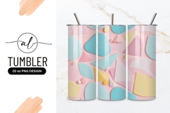 Pastel Geometric Shapes Soft Pink Background Product Image 1