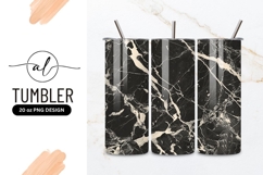 Black Marble Texture High Resolution Tumbler Png Product Image 1