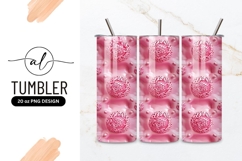 Pink Cellular Structure Tumbler Png Background Product Image 1