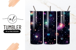 Abstract Seamless Galaxy Background With Stars Pattern Product Image 1