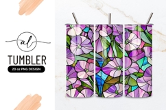 Stained Glass Floral Pattern For Tumbler Png Product Image 1