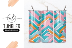 Abstract Geometric Pastel Color Block Pattern Design Product Image 1