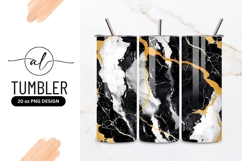 Black White Gold Marble Texture Abstract Design Product Image 1