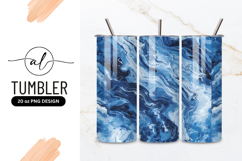 Abstract Blue Swirls and Splatters Liquid Texture Background Product Image 1