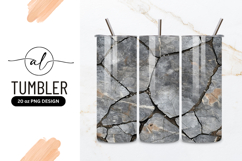 Cracked Stone Texture Gray and Brown Surface Product Image 1
