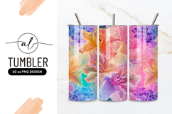 Floral Pattern with Lilies and Hydrangeas in Vibrant Colors Product Image 1