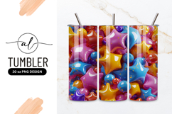 Colorful Star and Sphere Balloons Overlapping Festive Product Image 1