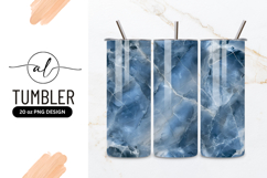 Blue Marble Texture with White Veins Seamless Background Product Image 1