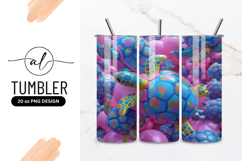 Colorful Cartoon Turtles Floating Among Pink Spheres Product Image 1