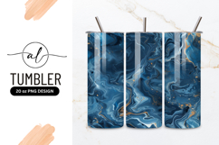 Abstract Blue and Gold Swirls Fluid Art Texture Background Product Image 1