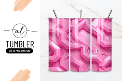 Abstract Pink Geometric Shapes Pattern Seamless Background Product Image 1