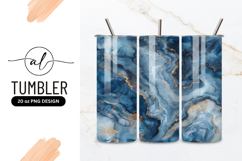 Abstract Blue and Gold Marble Texture with Swirls and Veins Product Image 1