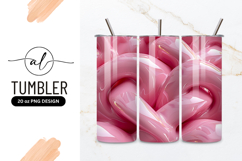 Glossy Pink Abstract Shapes Intertwined with Reflections Product Image 1