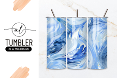 Abstract Swirling Blue and White Watercolor Texture Product Image 1