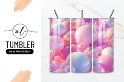 Pink Purple Abstract Spheres Tumbler Png Texture Product Image 1